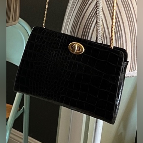 Antonio Scebi Handbags - 🛑 1 hour sale. Antonio Scebi Genuine Leather Black Crocodile Embossed Bag